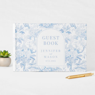 Blauwe chinoiserie porselein cadeau bruiloft gaste gastenboek