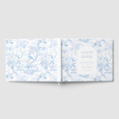Blauwe chinoiserie porselein cadeau bruiloft gaste gastenboek (Volledig)