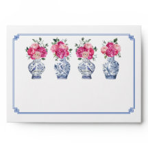 Blauwe Chinoiserie Porselein Roze Pioenrozen Bruil