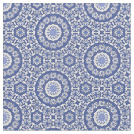 Blauwe chinoiserie vierkant herhalende huisdecorat stof