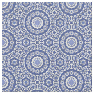 Blauwe chinoiserie vierkant herhalende huisdecorat stof