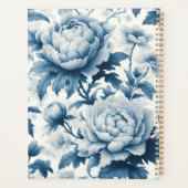 Blauwe Chinoserie Wilde bloemen Planner (Achterkant)