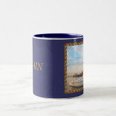 Blauwe chip, CAPTAIN Tweekleurige Koffiemok (Center)