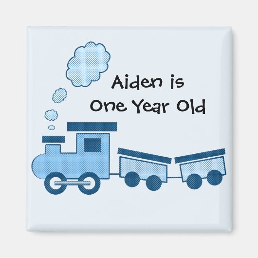 Blauwe Choo Choo Trein Magneet (Voorkant)