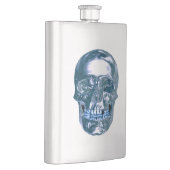 Blauwe Chroom Schedel Fles Flacon (Rechts)