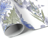 Blauwe chrysanten, waterverf cadeaupapier (Rol Hoek)