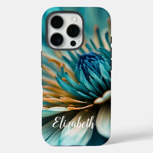 Blauwe Chrysanthemum Flower iPhone / iPad case (Achterkant)