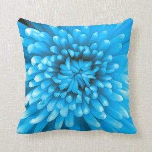 Blauwe Chrysanthemum Kussen