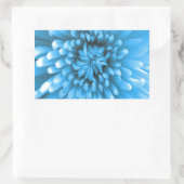 Blauwe Chrysanthemum Rechthoekige Sticker (Tas)