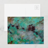 Blauwe Chrysocolla Jaspis Briefkaart (Voorkant / Achterkant)