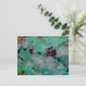 Blauwe Chrysocolla Jaspis Briefkaart (Staand voorkant)