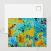 Blauwe Chrysocolla Jaspis Briefkaart (Voorkant / Achterkant)