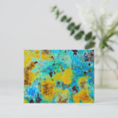 Blauwe Chrysocolla Jaspis Briefkaart (Staand voorkant)