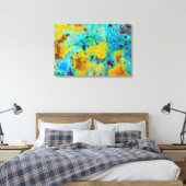 Blauwe Chrysocolla Jaspis Canvas Afdruk (Insitu (Slaapkamer))