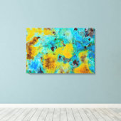 Blauwe Chrysocolla Jaspis Canvas Afdruk (Insitu (Houten vloer))