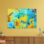 Blauwe Chrysocolla Jaspis Canvas Afdruk (Insitu (Woonkamer))