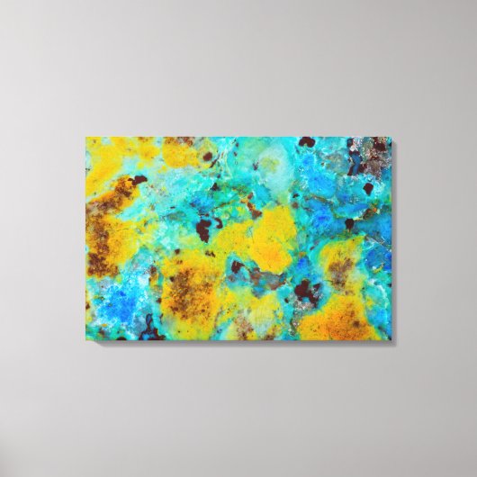 Blauwe Chrysocolla Jaspis Canvas Afdruk (Voorkant)