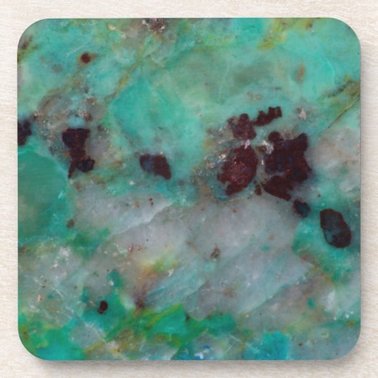 Blauwe Chrysocolla Jaspis Drankjes Onderzetter (Voorkant)