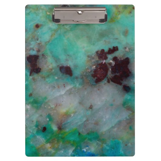 Blauwe Chrysocolla Jaspis Klembord (Voorkant)
