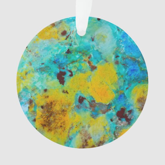Blauwe Chrysocolla Jaspis Ornament (voorkant)
