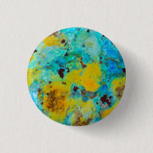 Blauwe Chrysocolla Jaspis Ronde Button 3,2 Cm