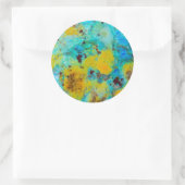 Blauwe Chrysocolla Jaspis Ronde Sticker (Tas)