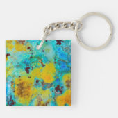 Blauwe Chrysocolla Jaspis Sleutelhanger (Achterkant)