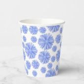 Blauwe cichoreibloem papieren bekers (Links)