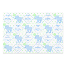 Blauwe Circus lupant Baby shower of baarddag