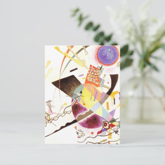 Blauwe cirkel briefkaart (Staand voorkant)