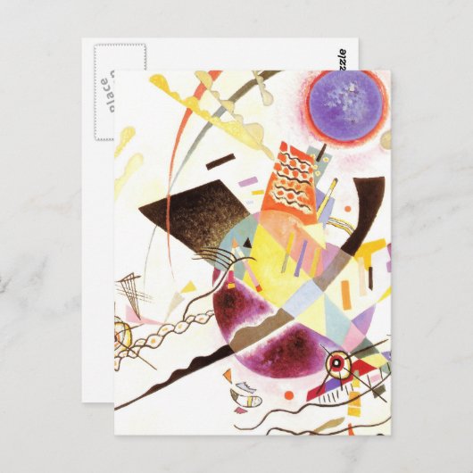 Blauwe cirkel briefkaart (Voorkant / Achterkant)