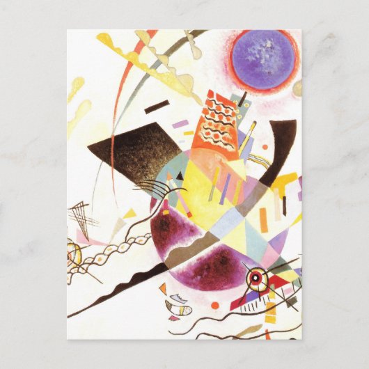 Blauwe cirkel briefkaart (Voorkant)