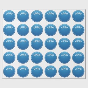 Blauwe cirkel cadeaupapier