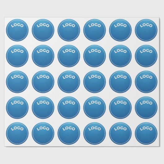 Blauwe cirkel cadeaupapier (Vlak)