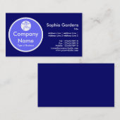 Blauwe cirkel - donkerblauw visitekaartje (Voorkant / Achterkant)