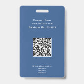 Blauwe cirkel foto medewerker badge (Achterkant)