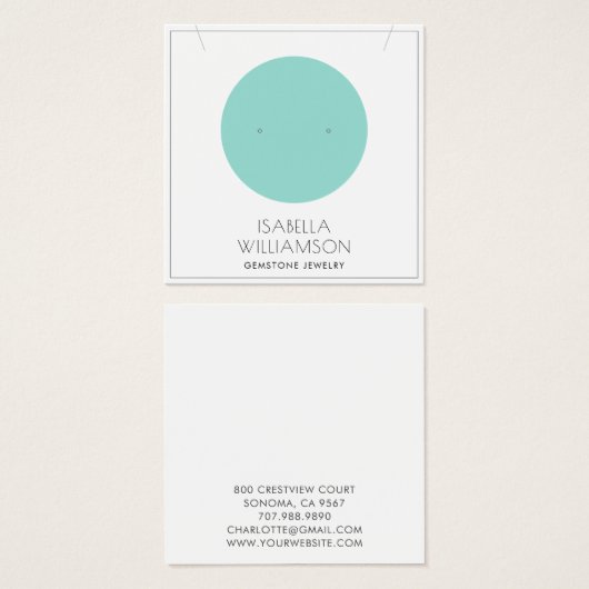 Blauwe cirkel met juwelen-display Kaart (Voorkant /achterkant)