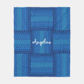 Blauwe Cirkel ontwerp Fleece Deken (Voorkant)