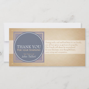 Blauwe Cirkel P Vierkante Labels Condoleance Dank  Bedankkaart