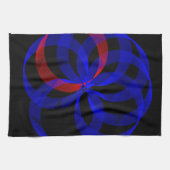 Blauwe Cirkel Rode Accent Keukendoek Theedoek (Horizontaal)