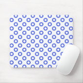 blauwe cirkel witte muismat (Met muis)