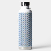 Blauwe Cirkelpatroon Waterfles (Links)