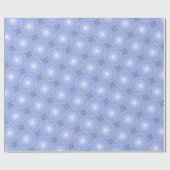 Blauwe cirkels draaien patroon cadeaupapier (Vlak)