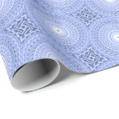Blauwe cirkels draaien patroon cadeaupapier (Rol Hoek)