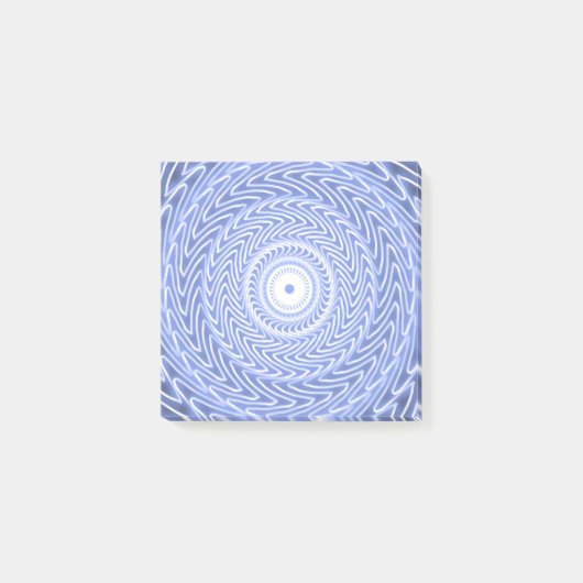 Blauwe cirkels draaien patroon post-it® notes (Voorkant)