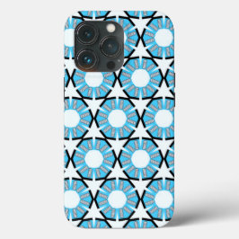 Blauwe cirkels en sterrenpatroon Case-Mate iPhone case