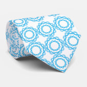Blauwe Cirkels Geometrisch  Stropdas (Opgerold)