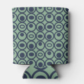 Blauwe cirkels in cirkels blikjeskoeler (Achterkant)