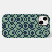 Blauwe cirkels in cirkels Case-Mate iPhone case (Achterkant (horizontaal))