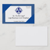 Blauwe cirkels Logo snijcirkels Visitekaartje (Voorkant / Achterkant)